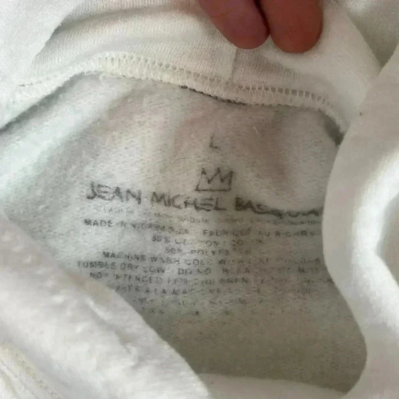 Jean Michel Basquiat Art Hoodie Abstract Sweatshirt Men's L Pullover Fishing - Picture 5 of 13